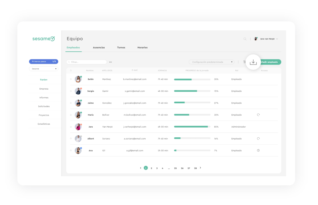 Imprime cuadrantes Planificación de turnos y cuadrantes de trabajo