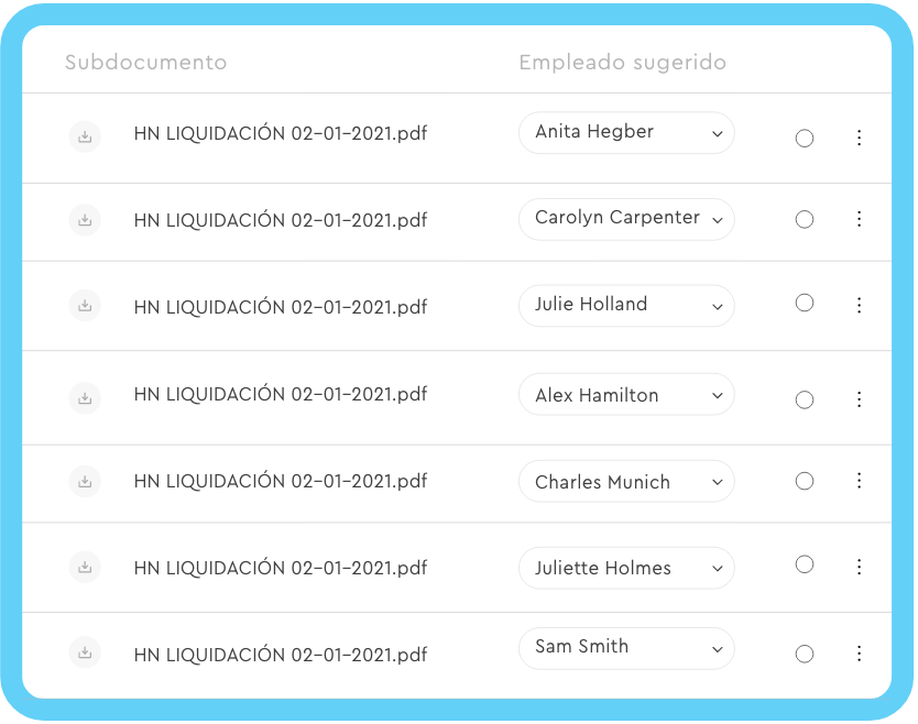 Split de liquidaciones split de liquidaciones