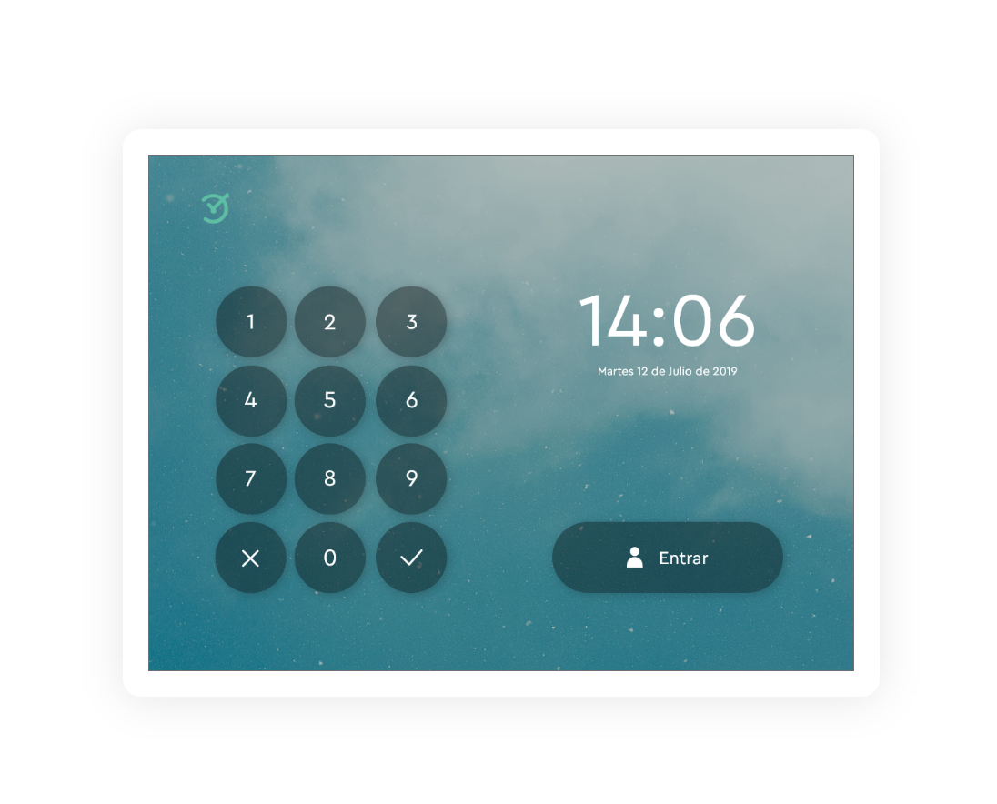 Marcación con código Tablet para fichar