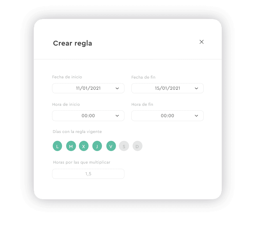 Crea una regla