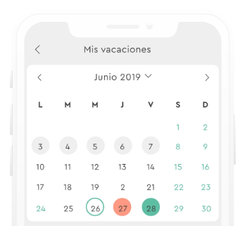 Solicitar vacaciones desde el móvil