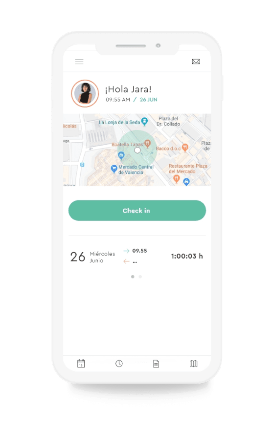 Fichaje geolocalizado fichaje con localización
