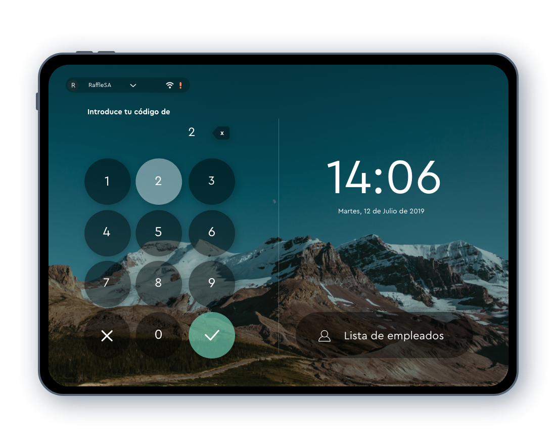 Tablet de fichaje